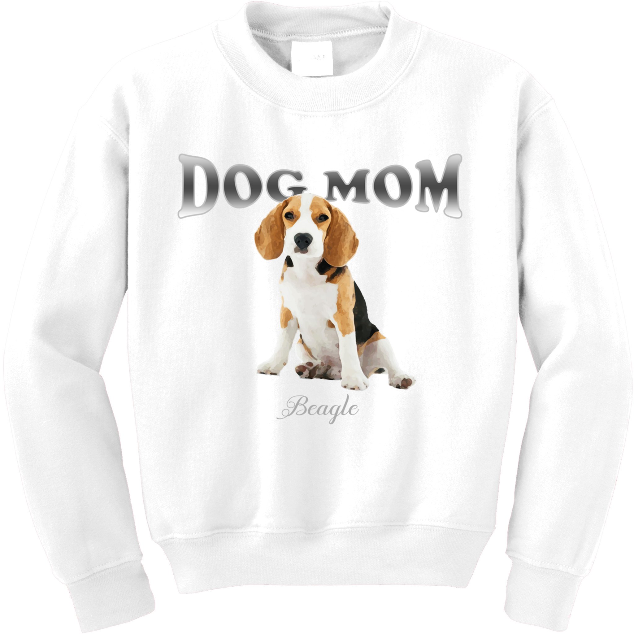 Dog Mom Beagle Designed In Watercolor Gift Kids Sweatshirt