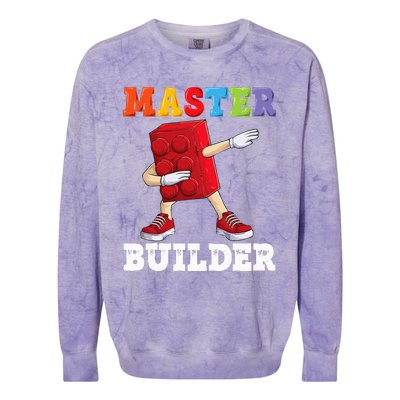 dabbing Master Builder funny Building Blocks Bricks Colorblast Crewneck Sweatshirt