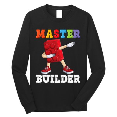 dabbing Master Builder funny Building Blocks Bricks Long Sleeve Shirt