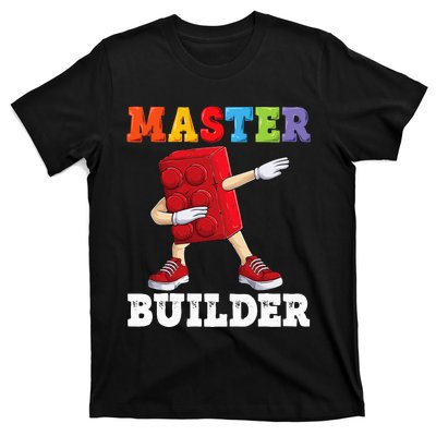 dabbing Master Builder funny Building Blocks Bricks T-Shirt