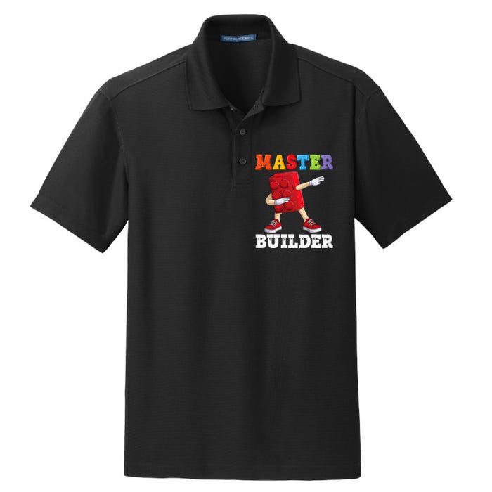 dabbing Master Builder funny Building Blocks Bricks Dry Zone Grid Polo