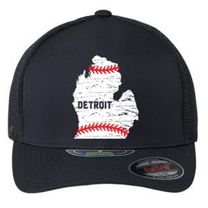 Detroit Michigan Baseball Flexfit Unipanel Trucker Cap