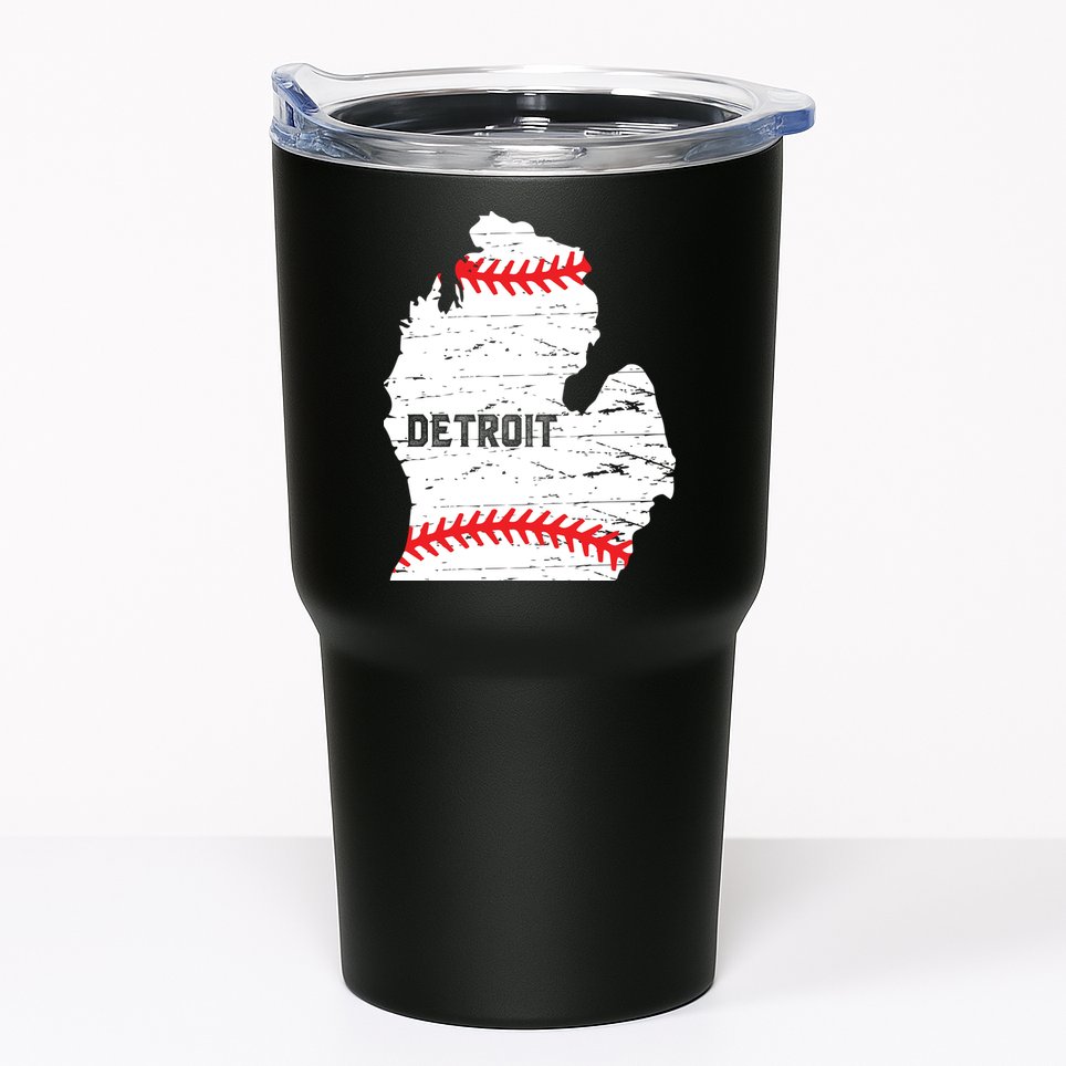 Detroit Michigan Baseball Tumbler