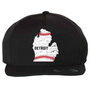 Detroit Michigan Baseball Wool Snapback Cap