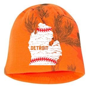 Detroit Michigan Baseball Kati - Camo Knit Beanie