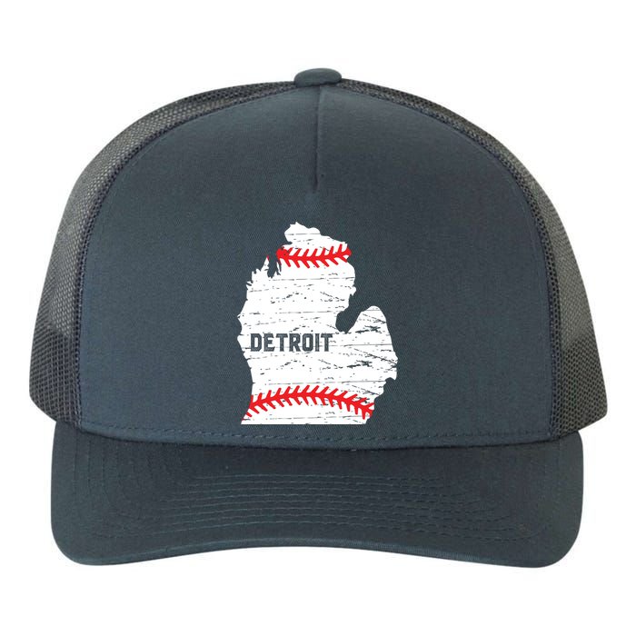 Detroit Michigan Baseball Yupoong Adult 5-Panel Trucker Hat