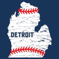 Detroit Michigan Baseball Long Sleeve Shirt