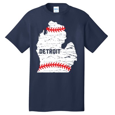 Detroit Michigan Baseball Tall T-Shirt