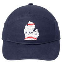 Detroit Michigan Baseball 7-Panel Snapback Hat