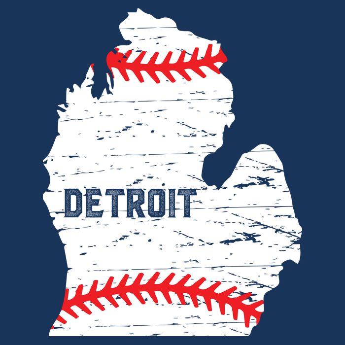 Detroit Michigan Baseball 7-Panel Snapback Hat