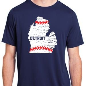 Detroit Michigan Baseball Adult ChromaSoft Performance T-Shirt