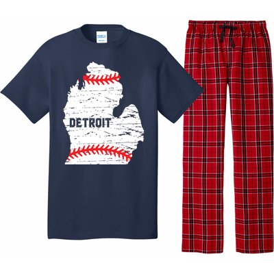 Detroit Michigan Baseball Pajama Set