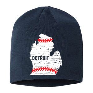 Detroit Michigan Baseball Sustainable Beanie