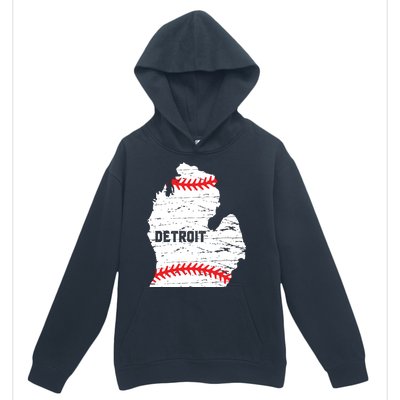 Detroit Michigan Baseball Urban Pullover Hoodie