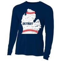 Detroit Michigan Baseball Cooling Performance Long Sleeve Crew