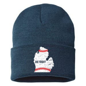 Detroit Michigan Baseball Sustainable Knit Beanie