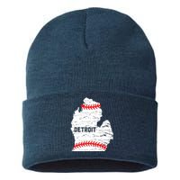 Detroit Michigan Baseball Sustainable Knit Beanie