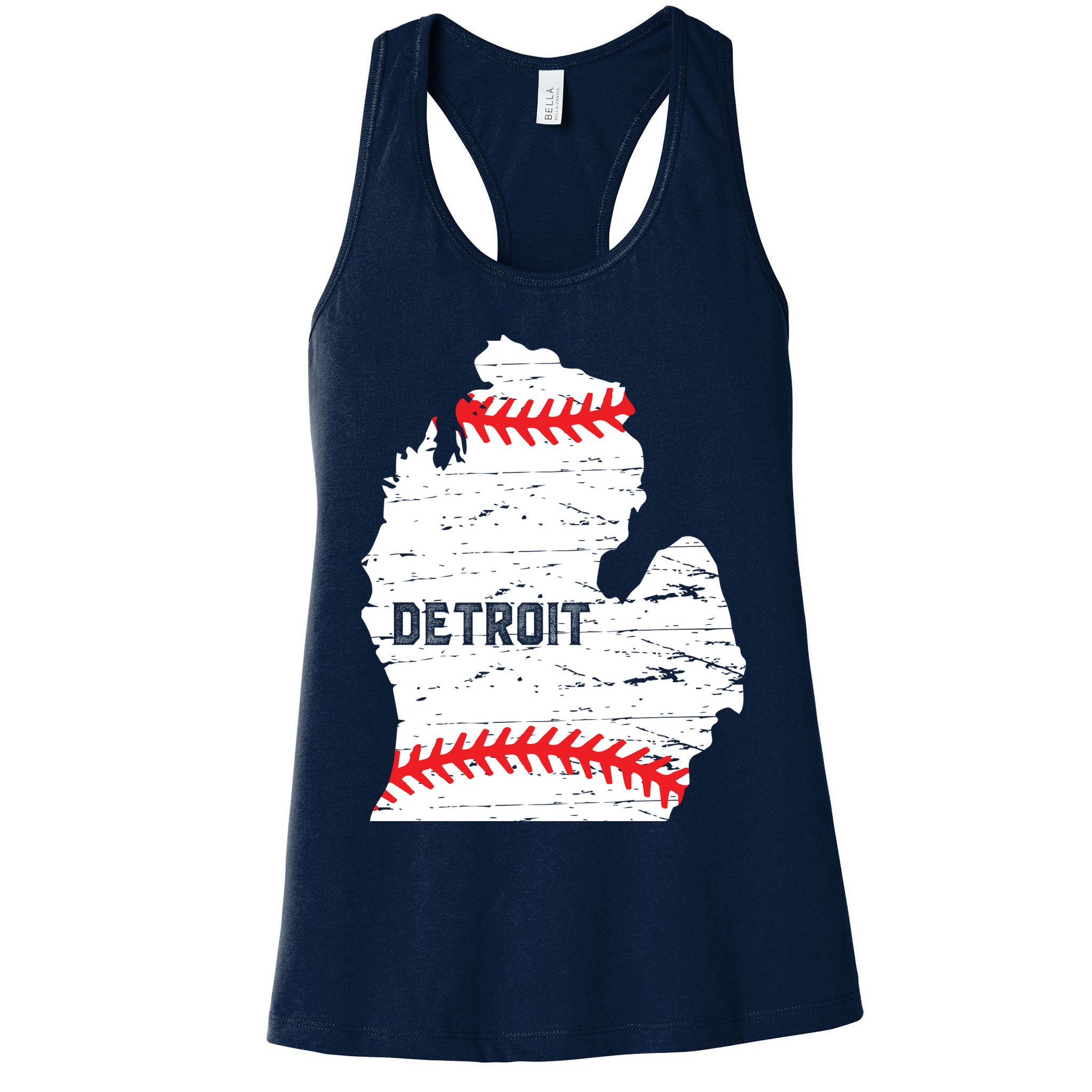 Detroit Michigan Baseball Womens Tank Top