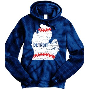 Detroit Michigan Baseball Tie Dye Hoodie