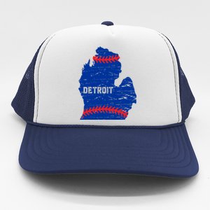 Detroit Michigan Baseball Trucker Hat