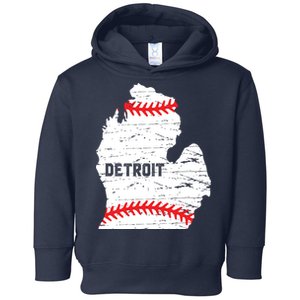 Detroit Michigan Baseball Toddler Hoodie