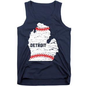 Detroit Michigan Baseball Tank Top