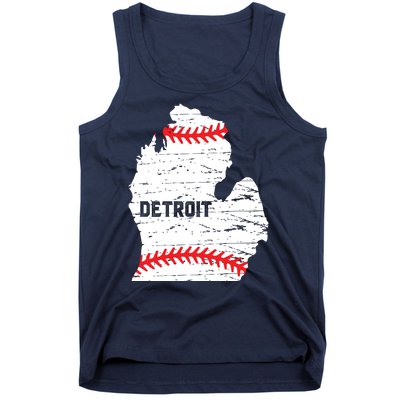 Detroit Michigan Baseball Tank Top