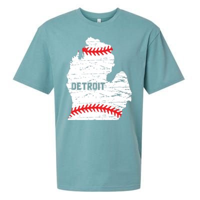 Detroit Michigan Baseball Sueded Cloud Jersey T-Shirt