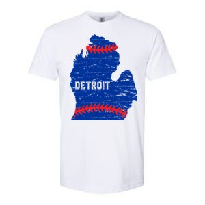 Detroit Michigan Baseball Softstyle® CVC T-Shirt