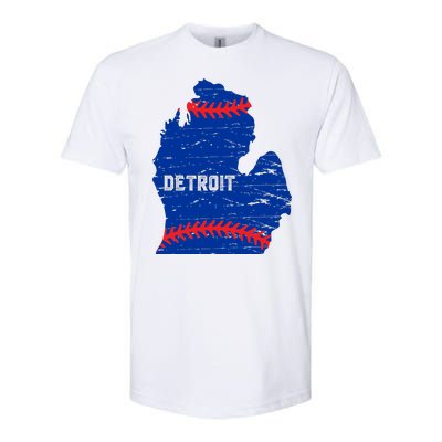 Detroit Michigan Baseball Softstyle® CVC T-Shirt