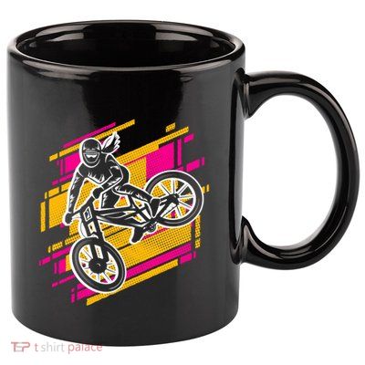 Downhill Mtb Biking Mountain Bike Cool Gift 11oz C Handle Ceramic Mug
