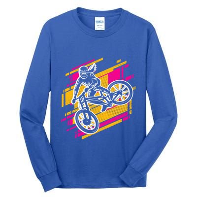 Downhill Mtb Biking Mountain Bike Cool Gift Tall Long Sleeve T-Shirt