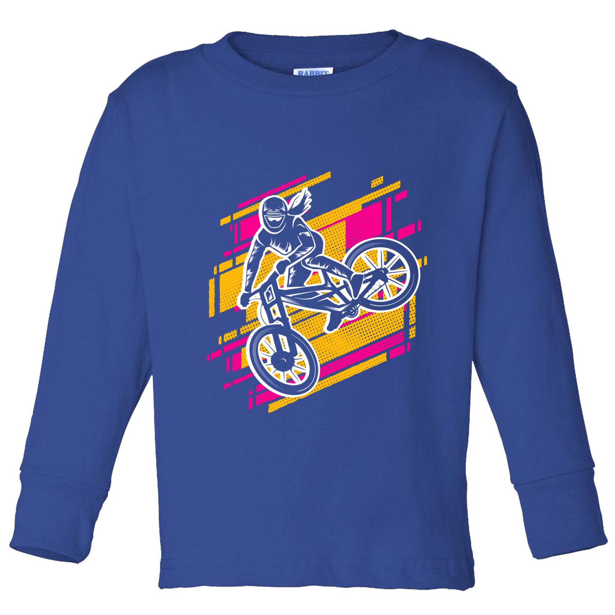 Downhill Mtb Biking Mountain Bike Cool Gift Toddler Long Sleeve Shirt