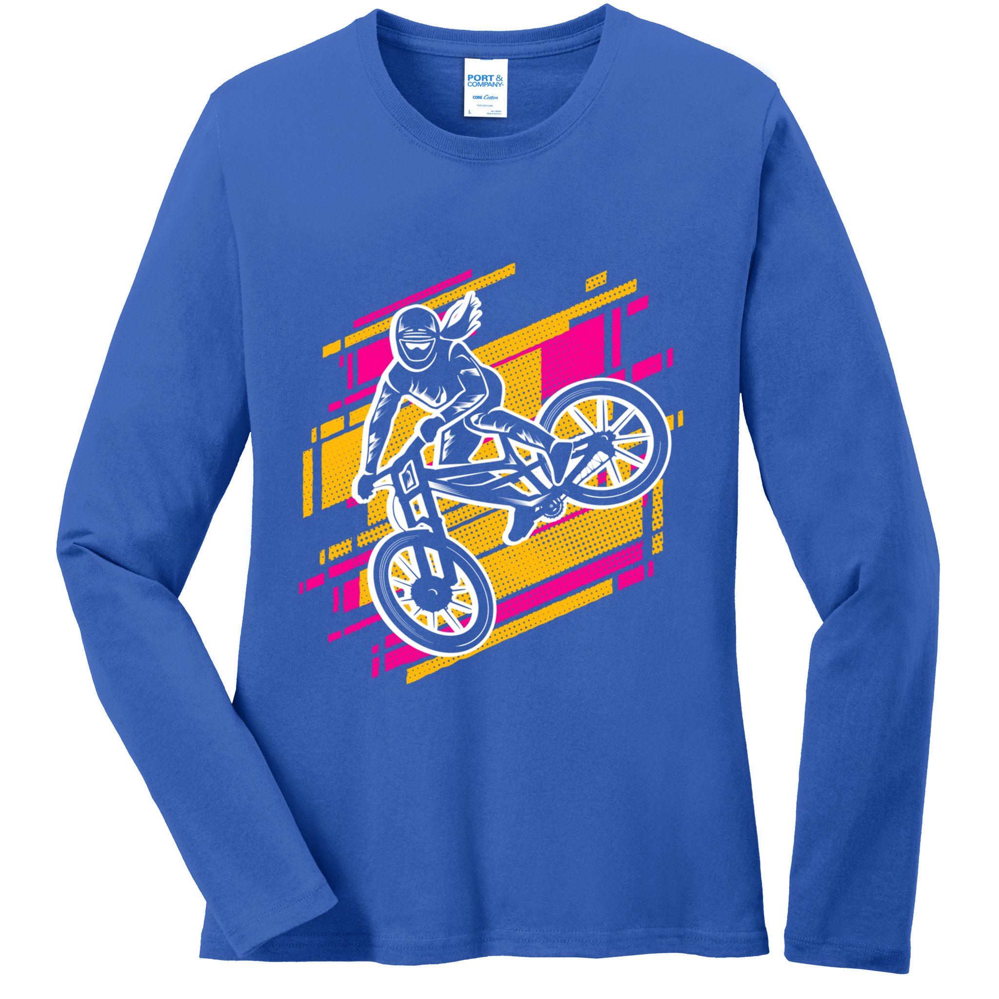 Downhill Mtb Biking Mountain Bike Cool Gift Ladies Long Sleeve Shirt