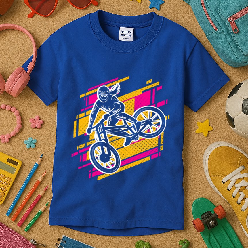 Downhill Mtb Biking Mountain Bike Cool Gift Kids T-Shirt