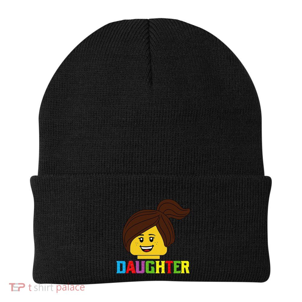 Daughter Master Builder Building Blocks Matching Family Knit Cap Winter Beanie