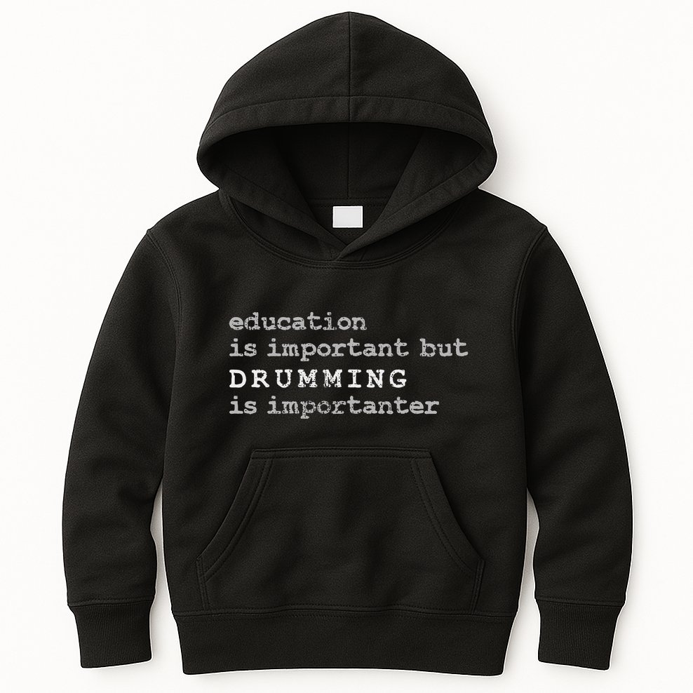 Drums Marching Band Drummer Education Kids Hoodie