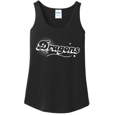 Dragons Mascot Back To School Spirit Sport Fans Game Ladies Essential Tank