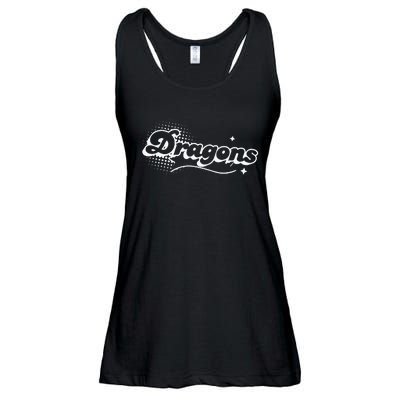 Dragons Mascot Back To School Spirit Sport Fans Game Ladies Essential Flowy Tank