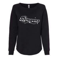 Dragons Mascot Back To School Spirit Sport Fans Game Womens California Wash Sweatshirt