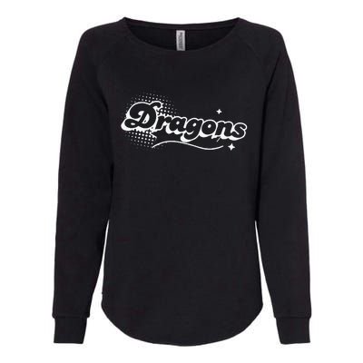 Dragons Mascot Back To School Spirit Sport Fans Game Womens California Wash Sweatshirt