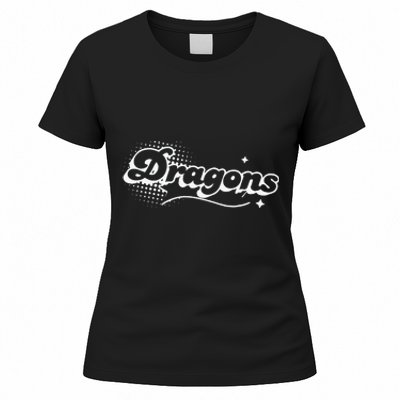 Dragons Mascot Back To School Spirit Sport Fans Game Women's T-Shirt