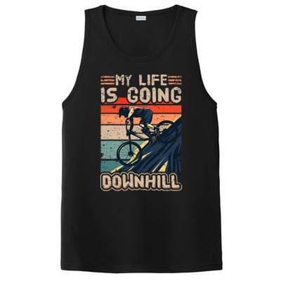 Downhill Mountain Bike Bicycle My Life Is Going Downhill Vintage PosiCharge Competitor Tank