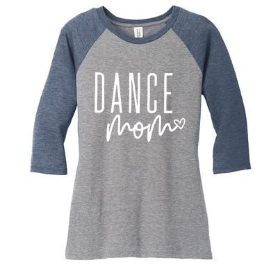 Dance Mom Ballet Dancing Mom Life Girl Dance Mama VNeck Women's Tri-Blend 3/4-Sleeve Raglan Shirt