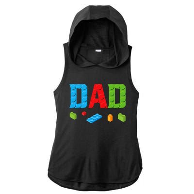 Dad Master Builder Building Bricks Blocks Family Set Parents Ladies PosiCharge Tri-Blend Wicking Draft Hoodie Tank