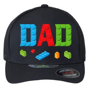 Dad Master Builder Building Bricks Blocks Family Set Parents Flexfit Unipanel Trucker Cap