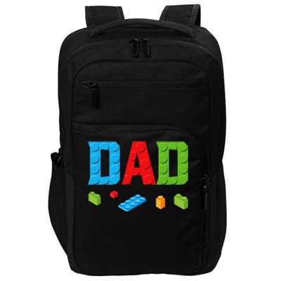 Dad Master Builder Building Bricks Blocks Family Set Parents Impact Tech Backpack