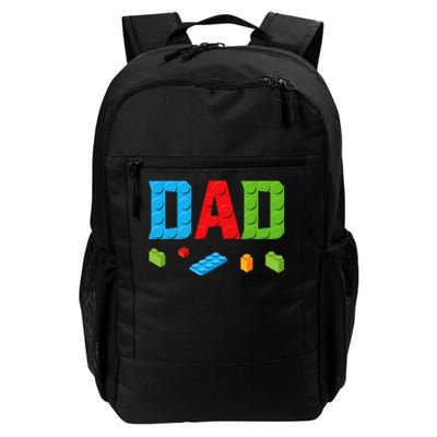 Dad Master Builder Building Bricks Blocks Family Set Parents Daily Commute Backpack