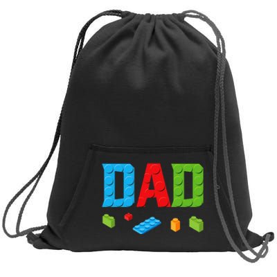 Dad Master Builder Building Bricks Blocks Family Set Parents Sweatshirt Cinch Pack Bag