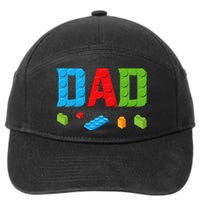 Dad Master Builder Building Bricks Blocks Family Set Parents 7-Panel Snapback Hat